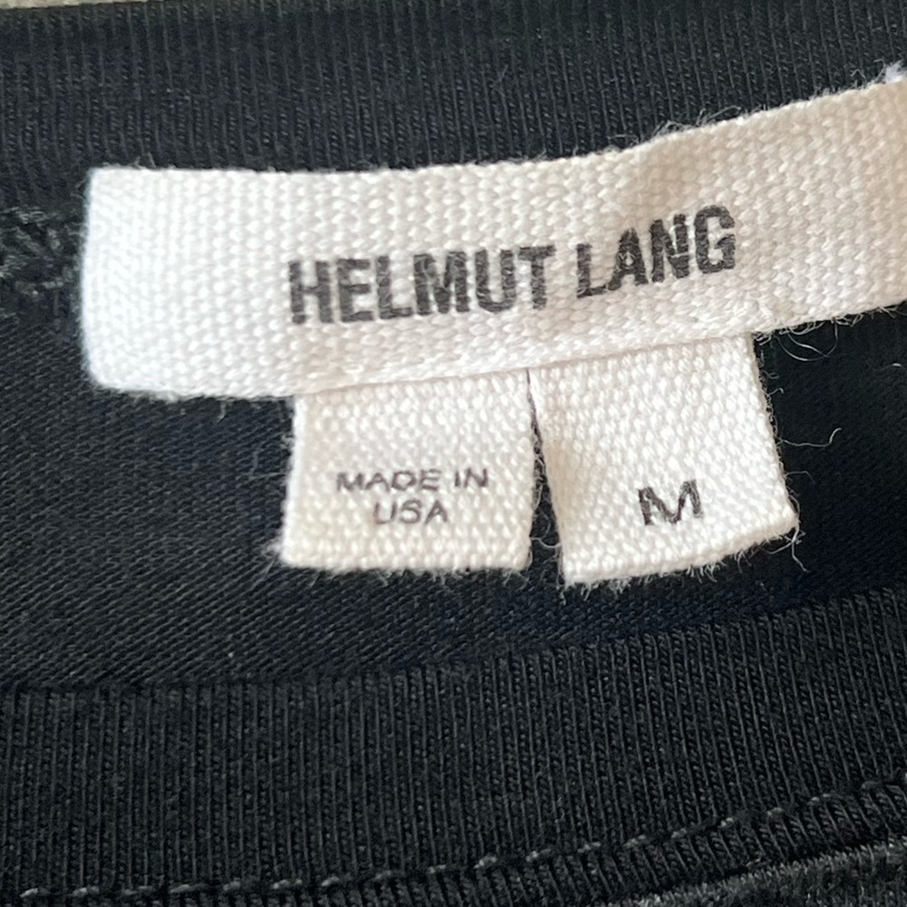 Helmut Lang Strata lightweight short sleeve gray black jersey top size medium - Picture 12 of 12